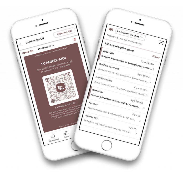 Créer son QR en quelques secondes, puis recevoir ses messages à travers celui-ci grâce à TocToc QR !